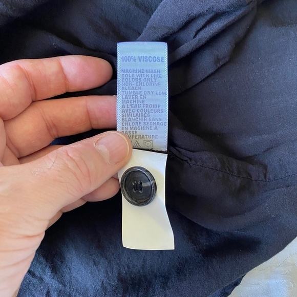 James Perse Revolve Women's Black‎ Single Button Long Sleeve Over Blouse Small - Picture 6 of 11